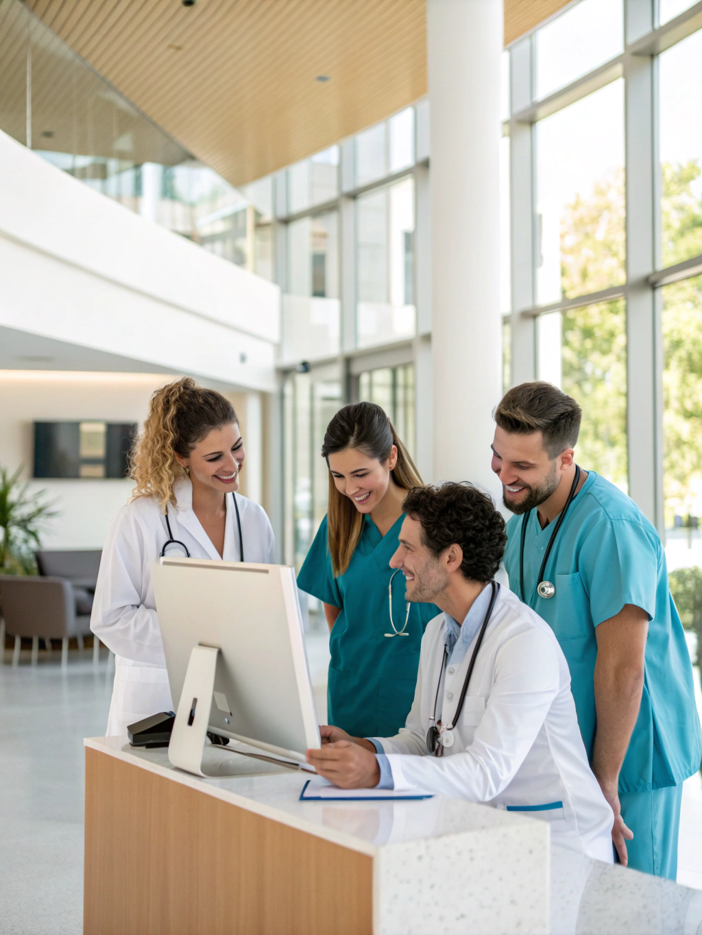 Equip de professionals sanitaris en sessió clínica multidisciplinària